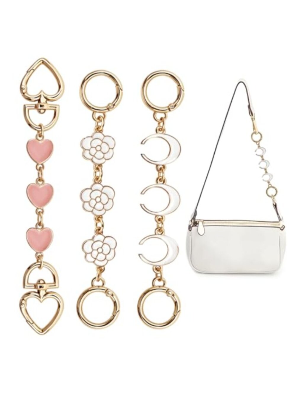 Purse Extender Chains Alloy Crossbody Bag Replacement Straps Charms